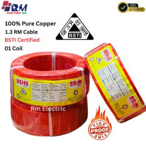 1.3 RM pure copper wire coil for house wiring – BSTI certified and flame retardant PVC insulation