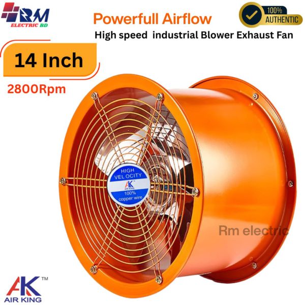 14 Inch High Speed Exhaust Fan – Heavy Duty rmelectricbd 14 inch high speed industrial exhaust fan with copper motor