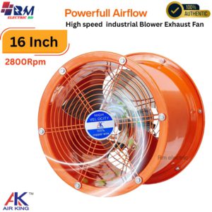 Durable 16 inch exhaust blower with powder coated steel body rmelectricbd