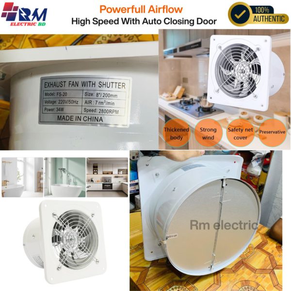 High speed stainless steel exhaust fan for industrial and home ventilation Rm electric bd